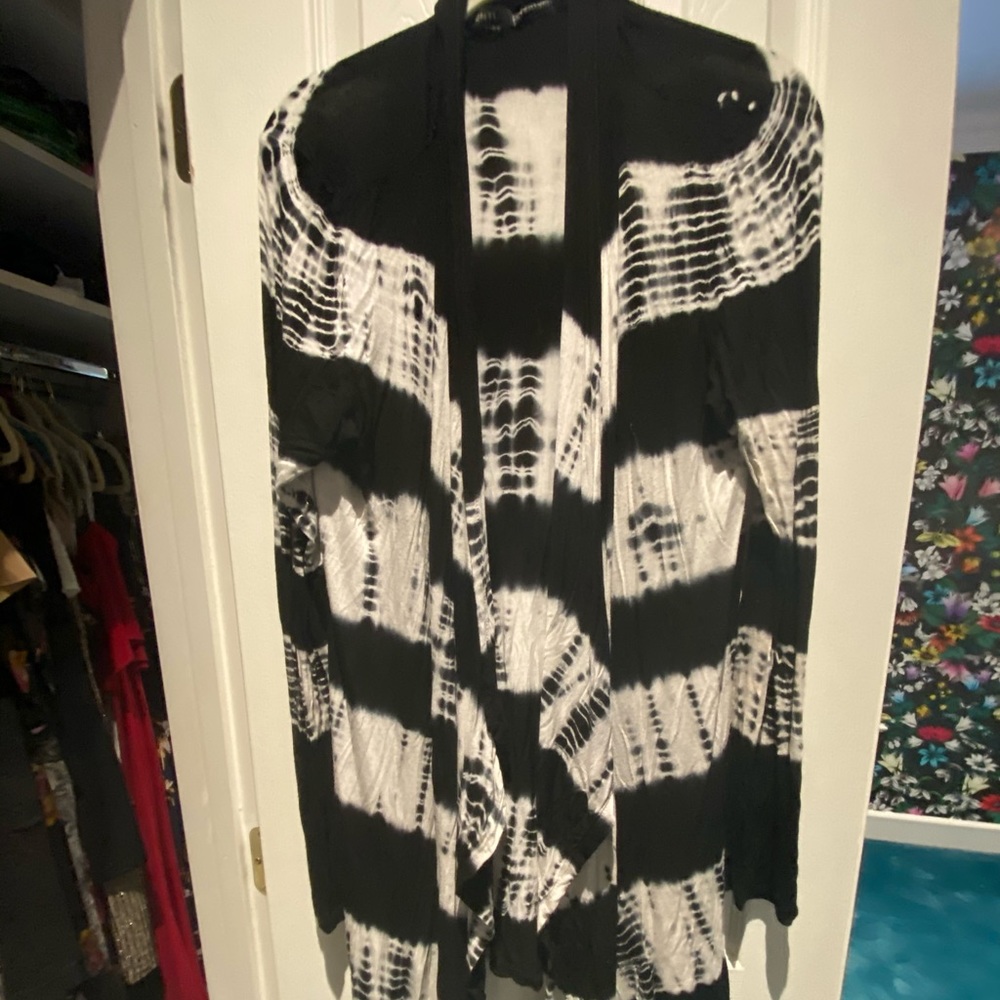 Tie die long sweater